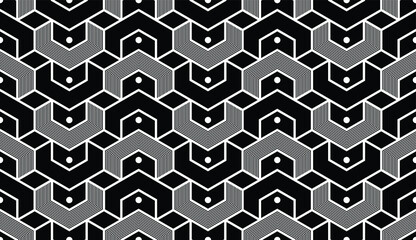 Seamless ZigZag Pattern. Abstract Black and White Background. Vector Regular Texture