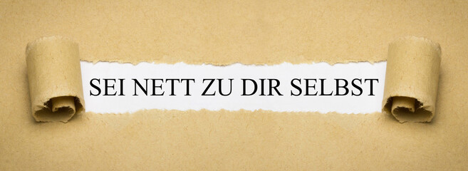 Sei nett zu dir selbst