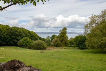 Douarnenez. La baie vue depuis les Plomarc'h. Finistère. Bretagne	