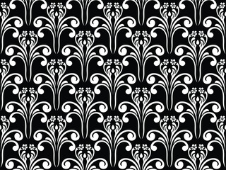 Flower ornament geometric pattern. Seamless vector background.