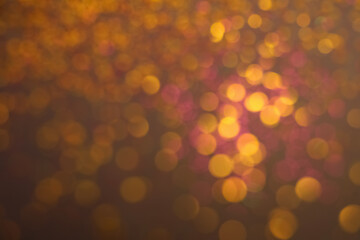 Obraz premium Blurred view of shiny lights as background. Bokeh effect