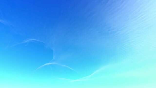 Cirrus fibratus clouds in blue sky, time-lapse