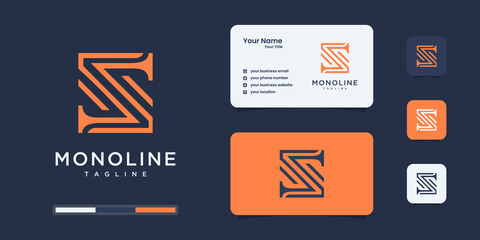 Creative s monogram, alphabet, letter, initial logo design templates