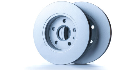 Mechanic part. New metal car part. Auto motor mechanic spare or automotive piece isolated on white background. Automobile engine service with space for text.