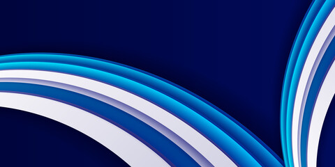 Obraz premium Abstract blue vector background with wave