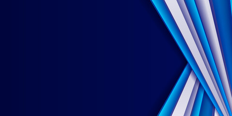 Template corporate concept blue black grey and white contrast background. Blue stripes abstract background with blue white color