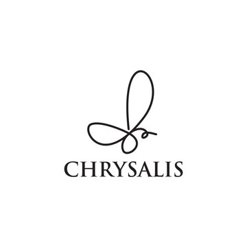 Chrysalist woman logo design template