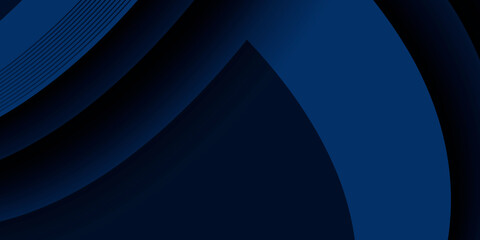 Dark blue abstract background for business presentation with waves and curves