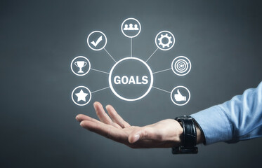 Concept of Goals. Business. Success. Achievement