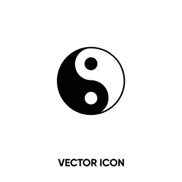 Ying yang vector icon . Modern, simple flat vector illustration for website or mobile app.Ying yang symbol, logo illustration. Pixel perfect vector graphics	