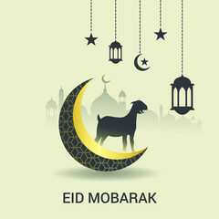 Eid card design illustration