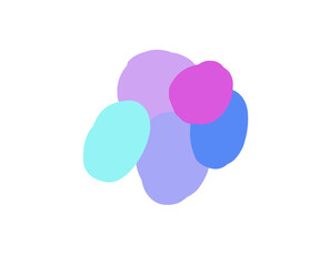 vector illustration of spots on a white background. simple trend illustration bright circles, abstract flat graphic circles illustration