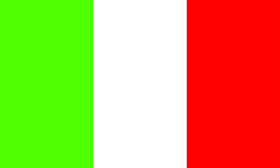 Italian vector flag illustration. Flag of Italy, country in Europe, EU member. - obrazy, fototapety, plakaty