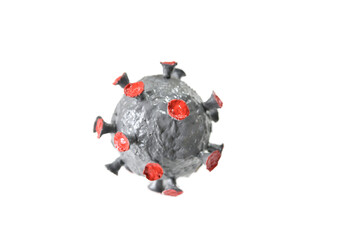 Virus cell on a white background isolate