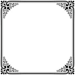 Beautiful, vintage frame. Vector illustration isolated on white background.