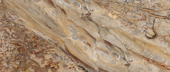 Luxury brown brescia marble sandstone background, limestone marble texture with curly veins across...