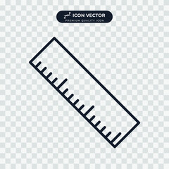 ruler icon symbol template for graphic and web design collection logo vector illustration