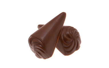 chocolate candies isolated