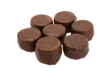 chocolate jelly candies isolated