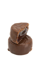 chocolate jelly candies isolated