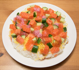 Japanese　food　chirashizusi　ちらし寿司