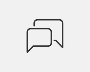Naklejka premium Chat icon vector design element. Talk bubble speech sign. Dialogue balloon.
