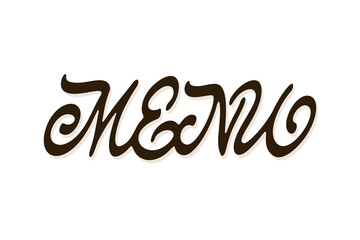 Menu vector lettering