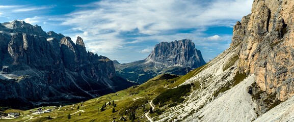 Mountain landscape in Dolomiten, Italy, near Cortina dAmpezzo.