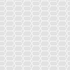 Vector seamless geometric pattern with outline and geo polygons. Modern hexagon tile abstract background