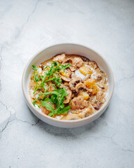 Sausage and mushroom stew