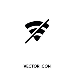 No wifivector icon . Modern, simple flat vector illustration for website or mobile app.Wifi symbol, logo illustration. Pixel perfect vector graphics	