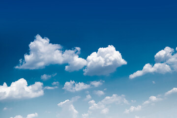 Naklejka na ściany i meble Blue sky and white clouds, cloudy sky background