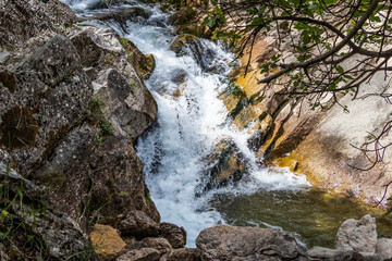 Waterfall in Cazorla Nature Park, Jaen, Andalucia, Spain