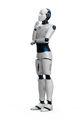 artificial intelligence robot or cyborg analyze