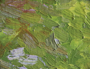 multicolored brushstrokes on the artist's canvas