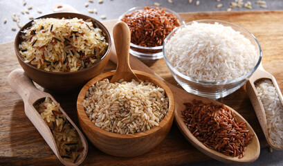 Composition with different sorts of rice