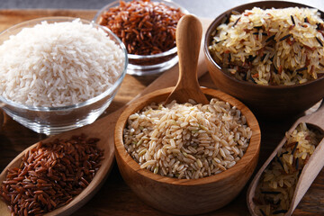 Composition with different sorts of rice