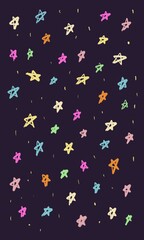 Fototapeta na wymiar Hand drawn pencil colored stars