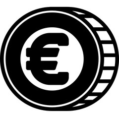 euro solid line icon