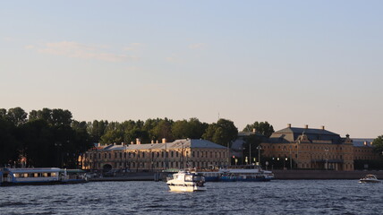Fototapeta premium Petersburg views whilst travveling on boat