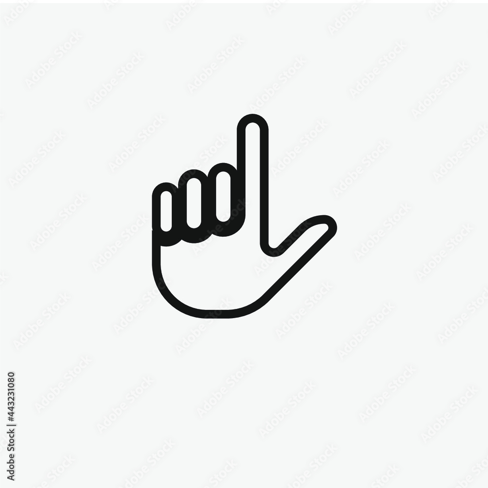 Poster hand sign vector icon. editable stroke. symbol in line art style for design, presentation, website o