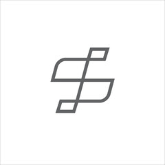 letter S logo designs vector template. Modern line art.