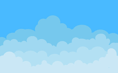 Cloud template vector illustration design, Blue sky background