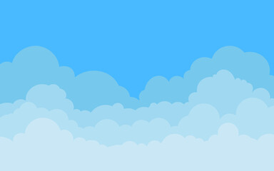 Cloud template vector illustration design, Blue sky background