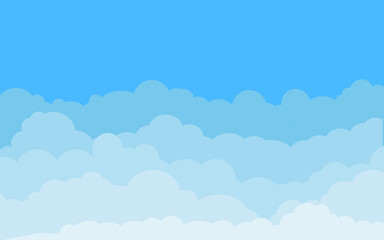 Cloud template vector illustration design, Blue sky background