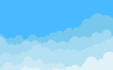 Cloud template vector illustration design, Blue sky background
