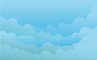 Cloud template vector illustration design, Blue sky background