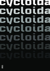 Cycloida Poster | black and white background