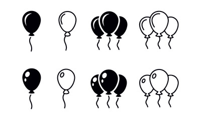  Balloon icon vector