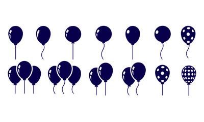  Balloons icon set vector design 